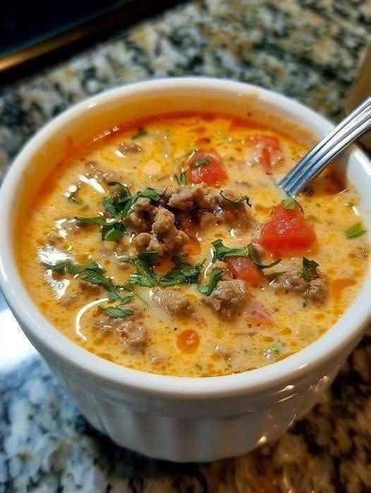 cheesy keto taco soup