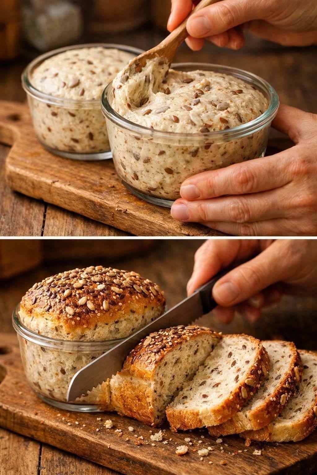 No-Knead Seeded Bread